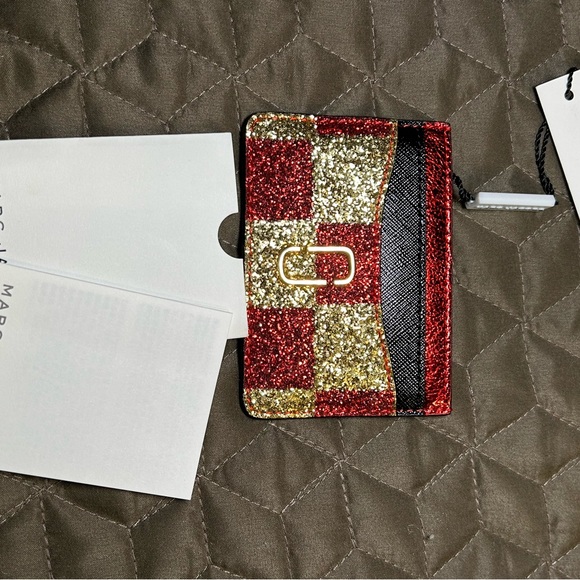 MARC JACOBS THE SNAPSHOT CHECKERBOARD CARD CASE IN MULTI - Picture 6 of 8